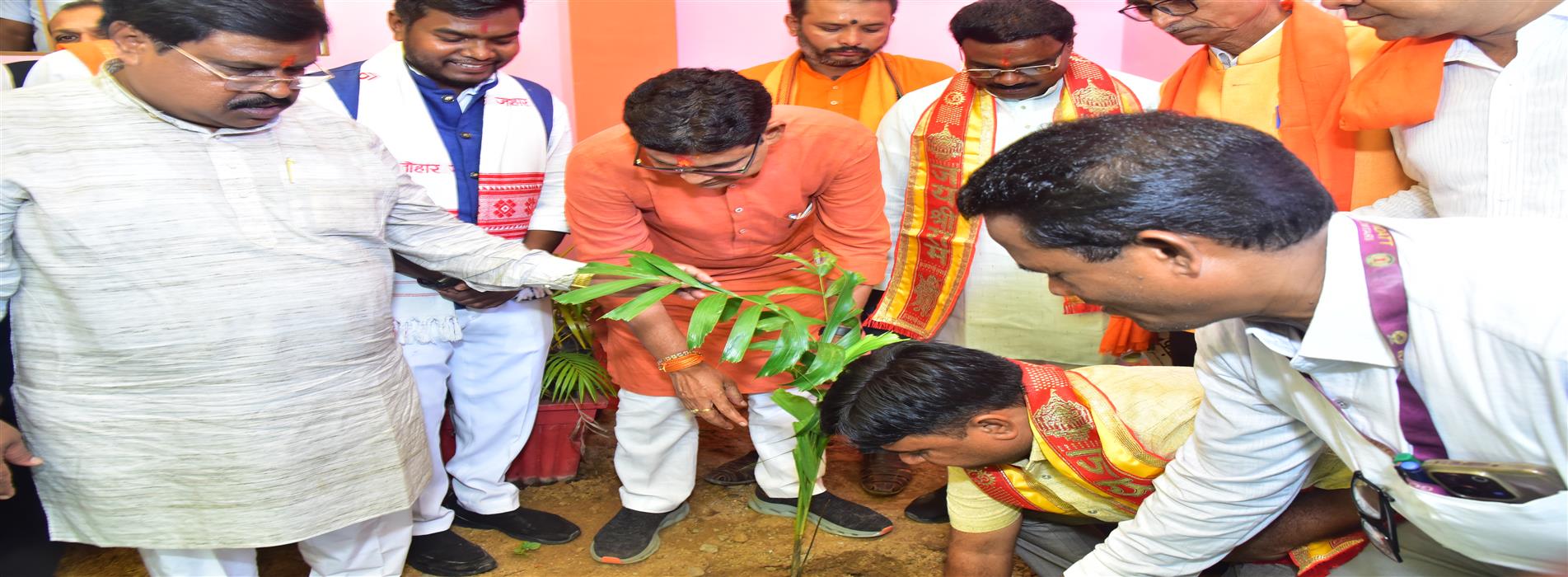 PLANTATION WAS DONE BY SHRI TANKRAM VERMA HIGHER EDUCATION MINISTER CHHATTISGARH