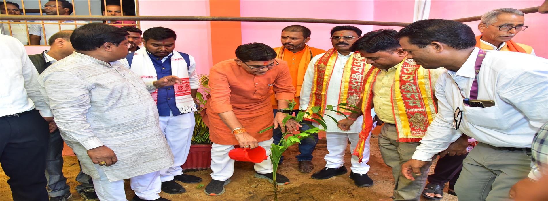 PLANTATION WAS DONE BY SHRI TANKRAM VERMA HIGHER EDUCATION MINISTER CHHATTISGARH